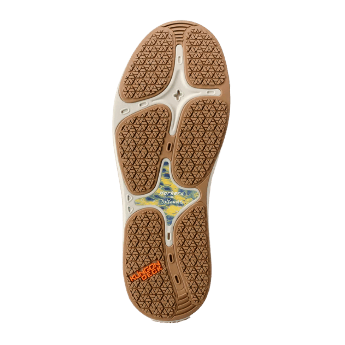 KORKERS MEN'S FISH MOC BASS - TAN - BOTTOM VIEW