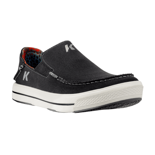 KORKERS MEN'S FISH MOC BROWN TROUT - BLACK - SIDE VIEW