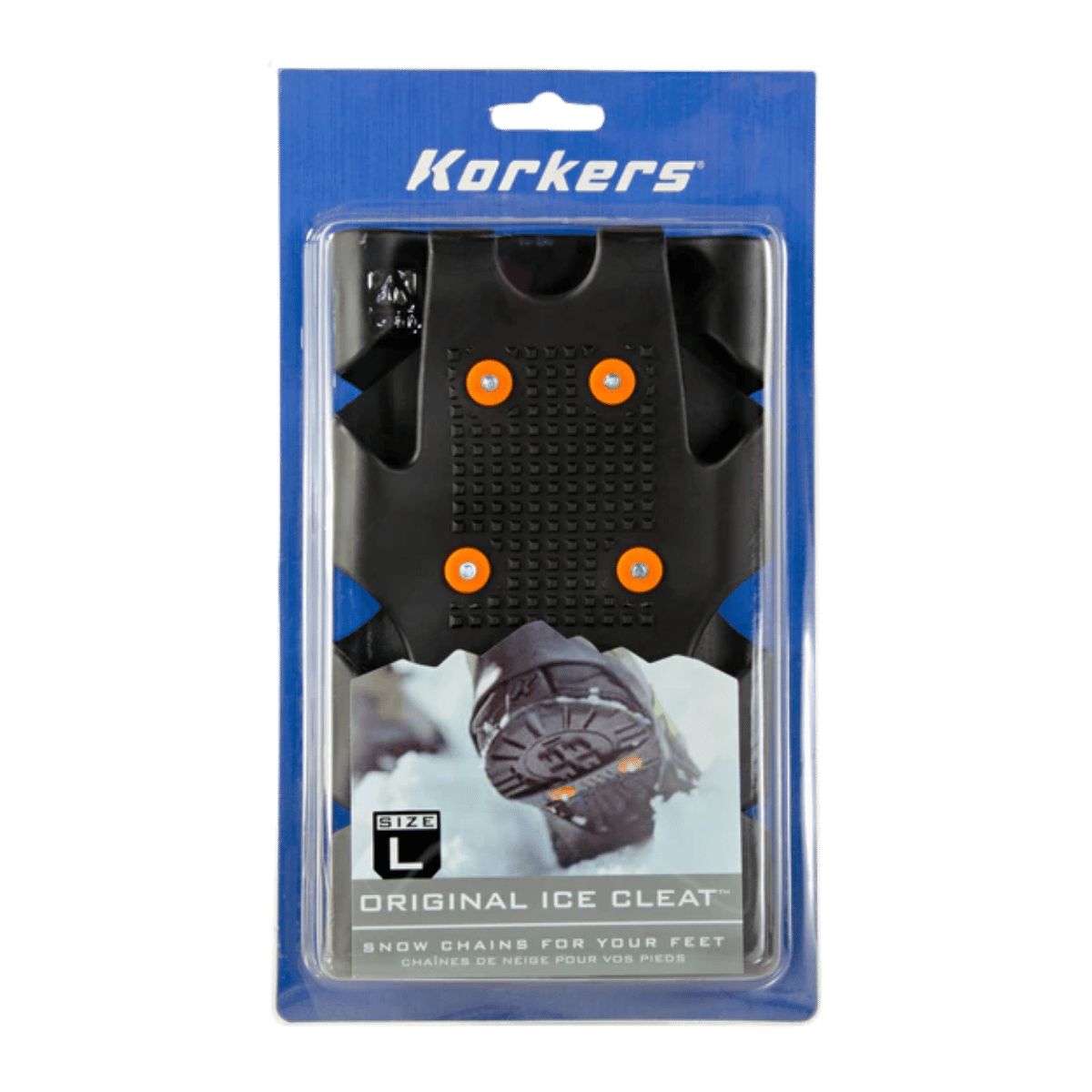 KORKERS ORIGINAL ICE CLEAT 12STL SPIKE - BLACK/ORANGE