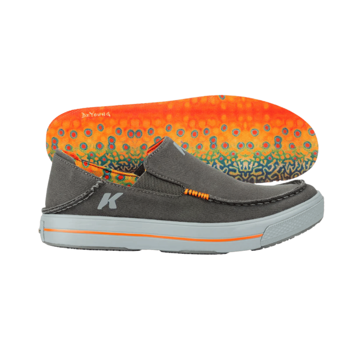KORKERS MEN'S FISH MOC BROOK TROUT - SIDE VIEW