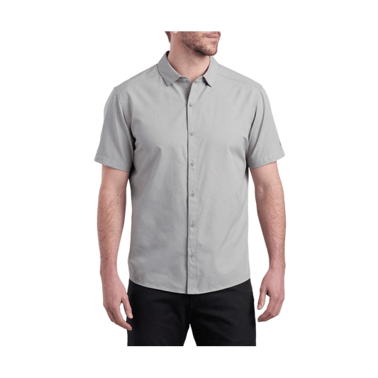 KUHL MEN'S BREEZE SHORT SLEEVE SHIRT - CLOUD GRAY - FRONT VIEW