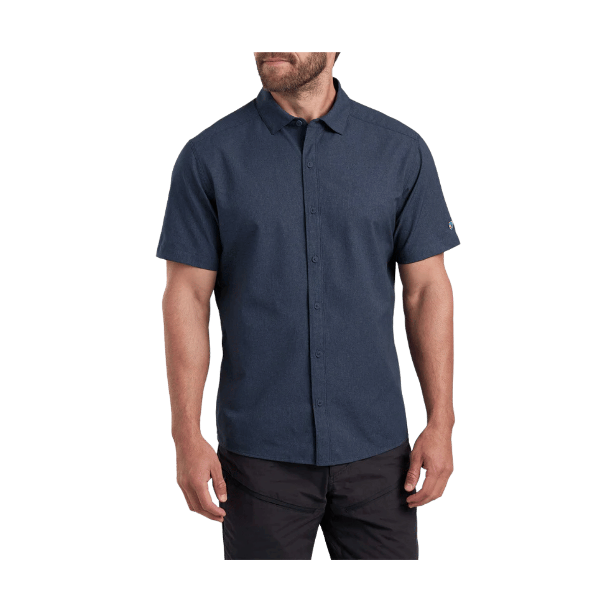KUHL MEN'S BREEZE SHORT SLEEVE SHIRT - PIRATE BLUE - FRONT VIEW