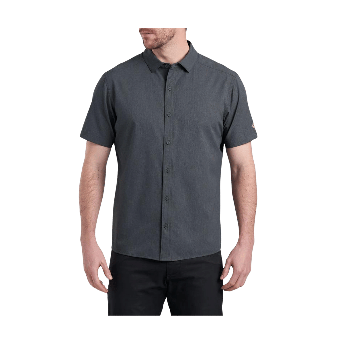 KUHL MEN'S BREEZE SHORT SLEEVE SHIRT - GRAHPITE - FRONT VIEW