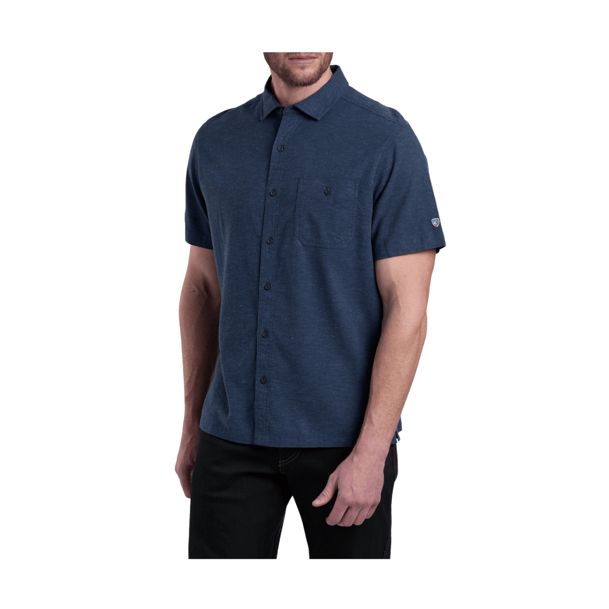 KUHL GETAWAY SHORT SLEEVE SHIRT - OPEN SEA - FRONT VIEW
