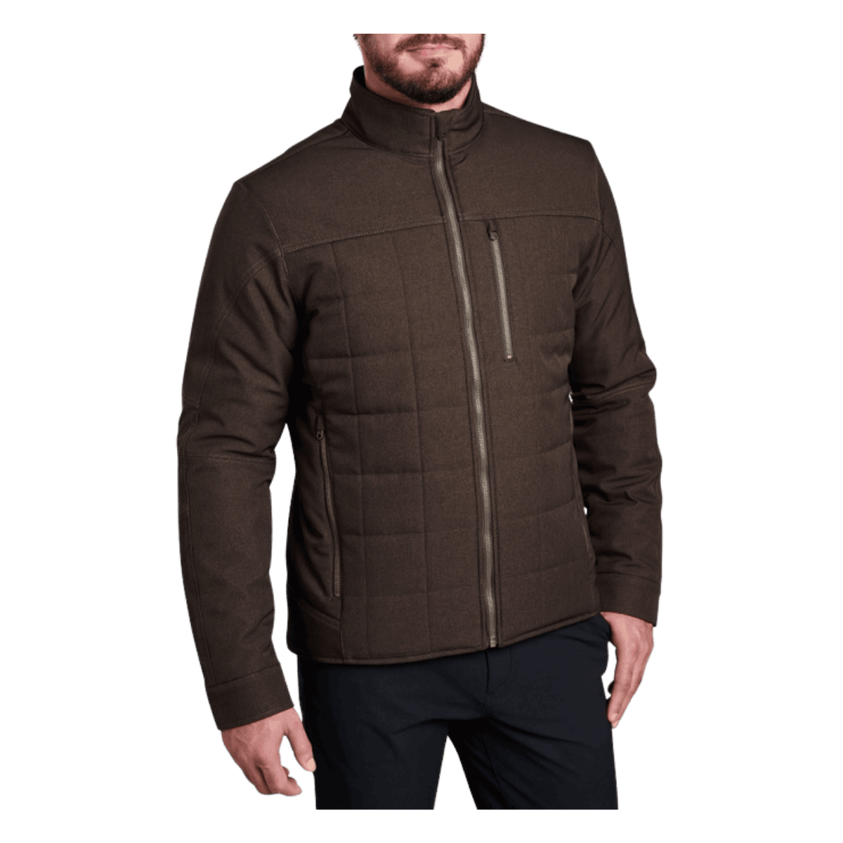 KUHL MEN'S IMPAKT INSULATED JACKET - ESPRESSO - FRONT VIEW