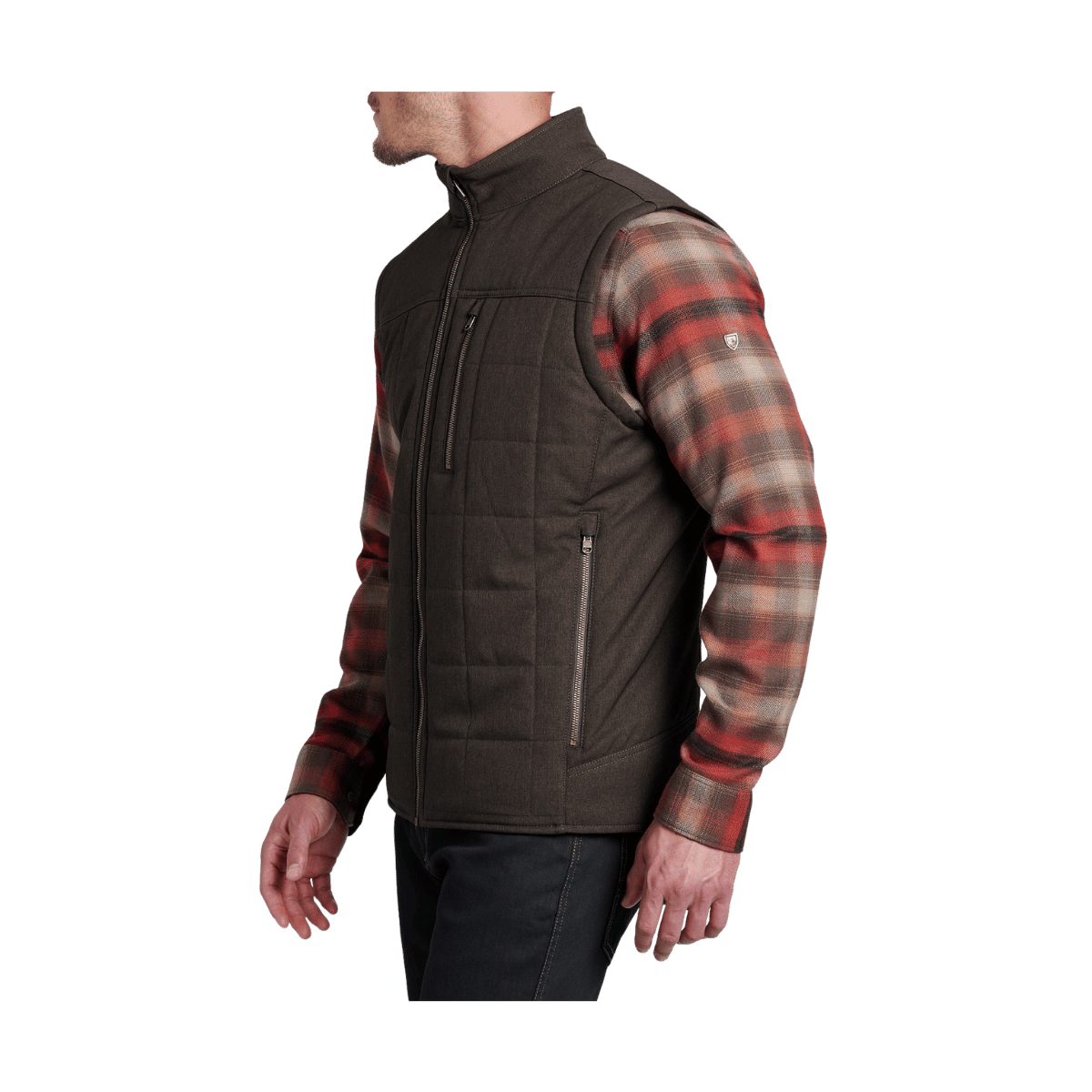 KUHL IMPAKT INSULATED VEST - ESPRESSO - SIDE VIEW