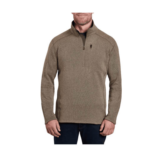 KUHL MEN'S INTERCEPTR 1/4 ZIP JACKET - OATMEAL - FRONT VIEW