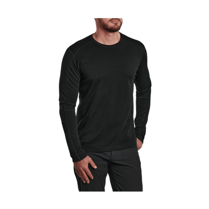 KUHL INVIGORATR CREW NECK SWEATER - RAVEN - FRONT VIEW