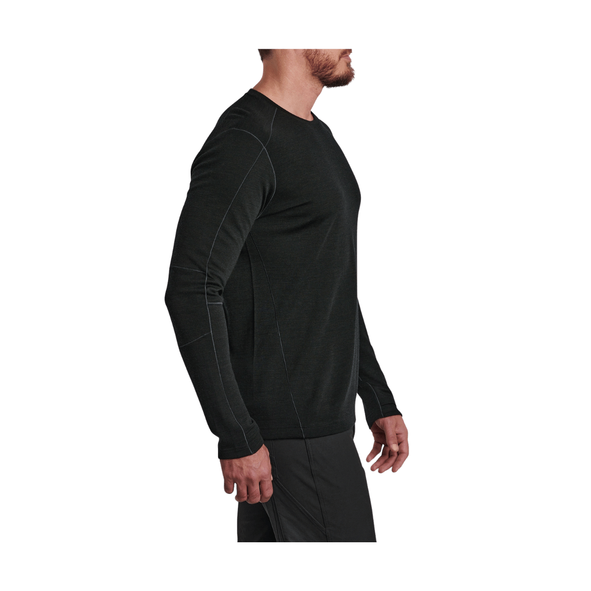 KUHL INVIGORATR CREW NECK SWEATER - RAVEN - SIDE VIEW
