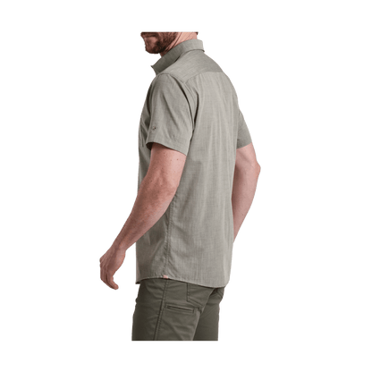 KUHL MEN'S KARIB STRIPE SS SHIRT - ASHWOOD - SIDE VIEW