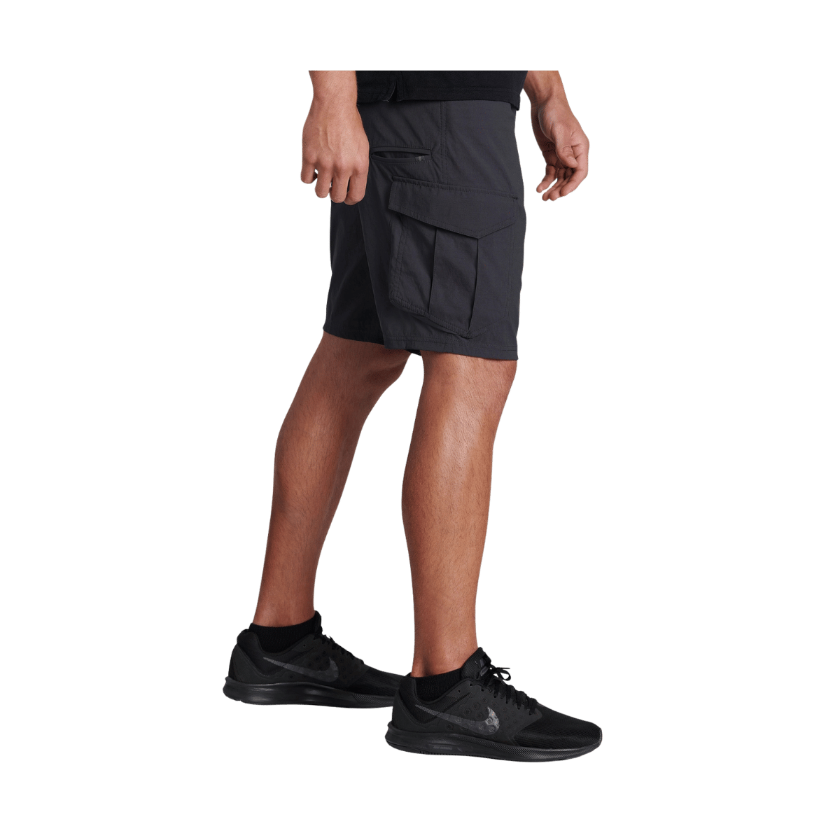 KUHL MEN'S RENEGADE CARGO SHORTS 10" - KOAL - SIDE VIEW