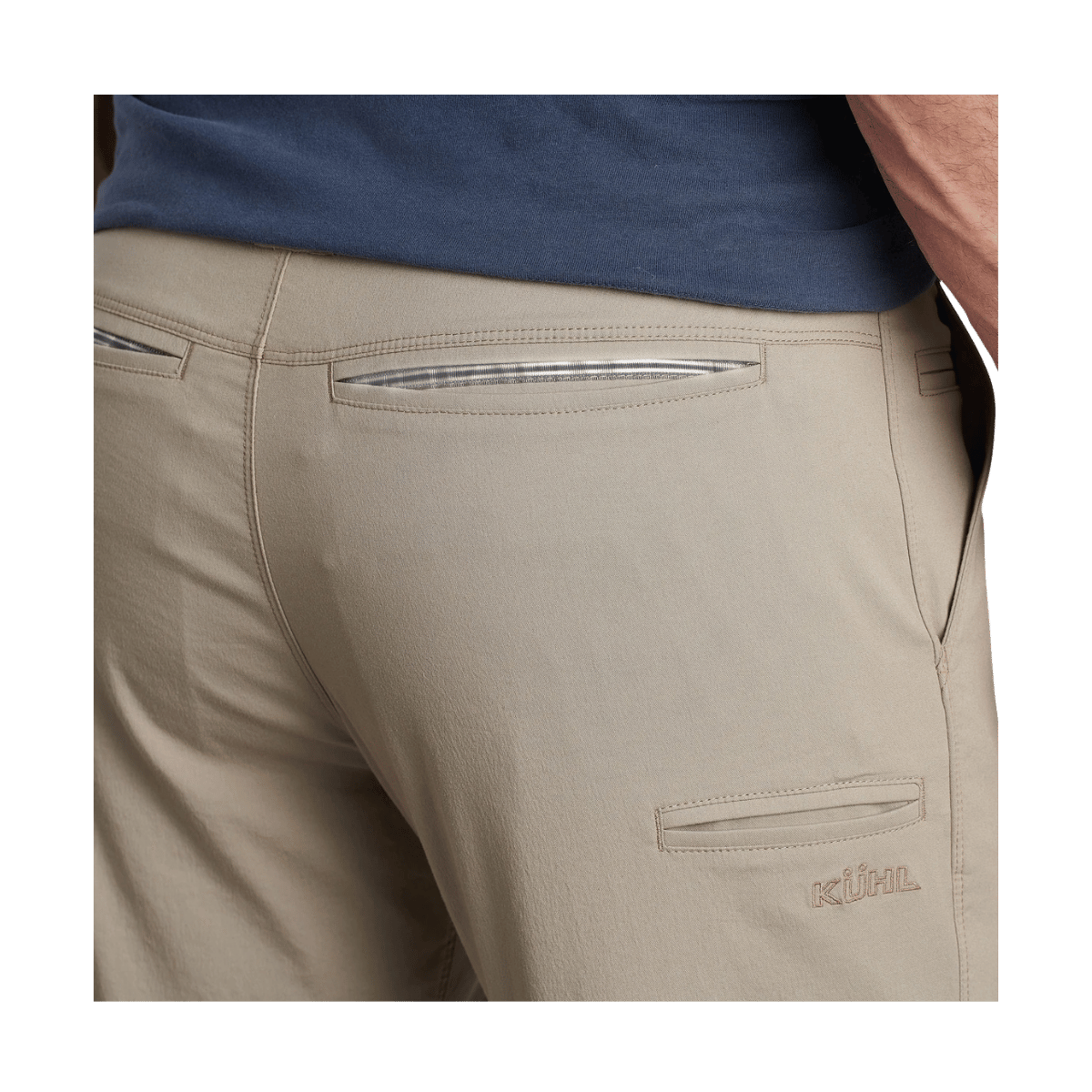 KUHL MEN’S RESISTOR LITE CHINO TAPERED - KHAKI - BACK POCKET VIEW