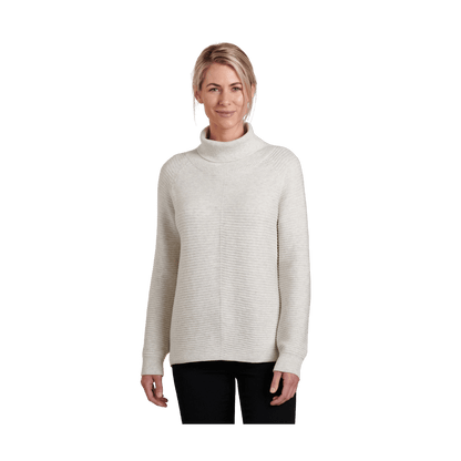 KUHL WOMEN'S SOLACE SWEATER - NATURAL - FRONT VIEW