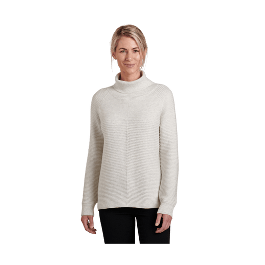 KUHL WOMEN'S SOLACE SWEATER - NATURAL - FRONT VIEW