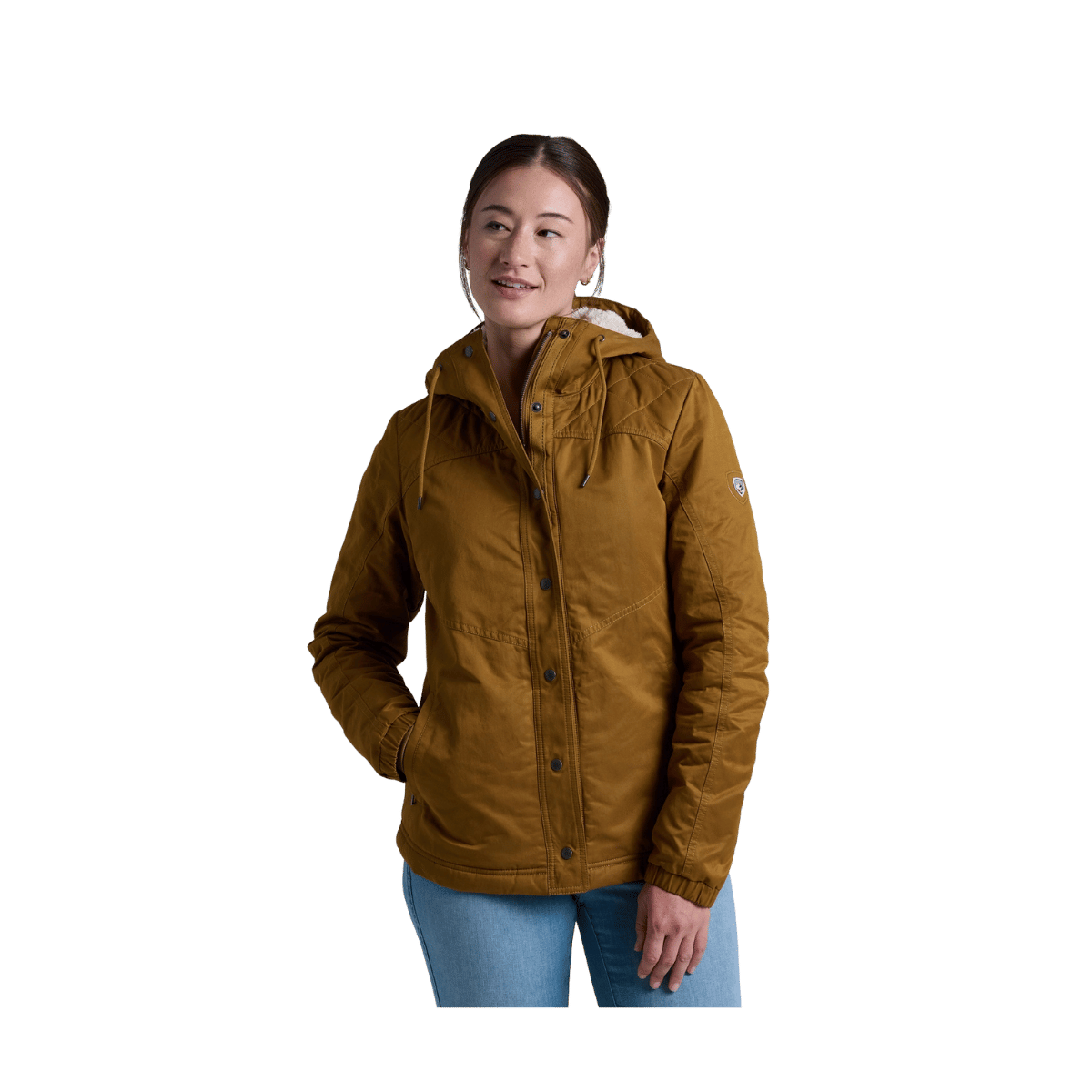 KUHL WOMEN'S CELESTE LINED HOODY - TUSCAN SUN - FRONT VIEW