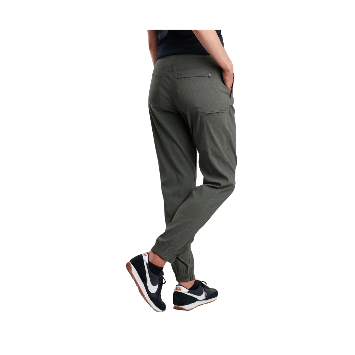 KUHL WOMEN'S HAVEN JOGGER - BLACK OLIVE - BACK VIEW