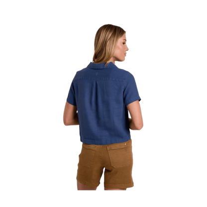 KUHL WOMEN'S LUISA SHORT SLEEVE SHIRT - NOCTURNE - BACK VIEW