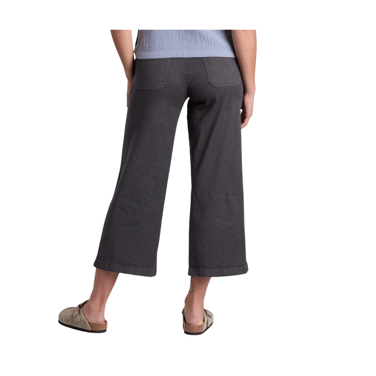 KUHL WOMEN'S SEABOARD CROP WIDE LEG PANT - PAVEMENT - BACK VIEW