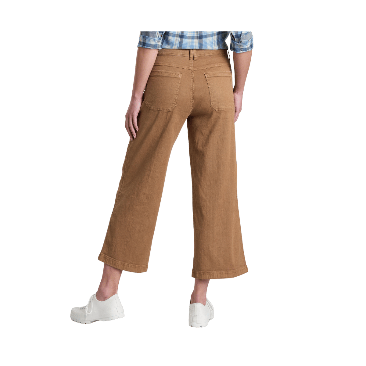 KUHL WOMEN'S SEABOARD CROP WIDE LEG PANT - SAWDUST - BACK VIEW