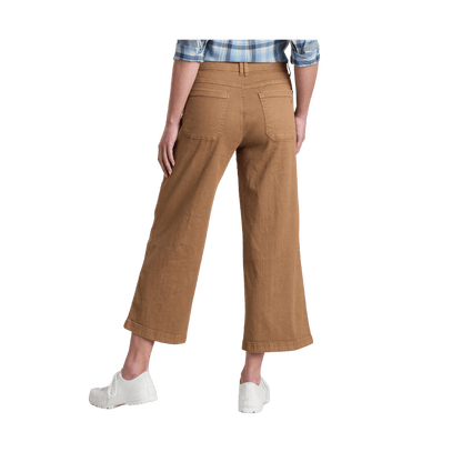 KUHL WOMEN'S SEABOARD CROP WIDE LEG PANT - SAWDUST - BACK VIEW