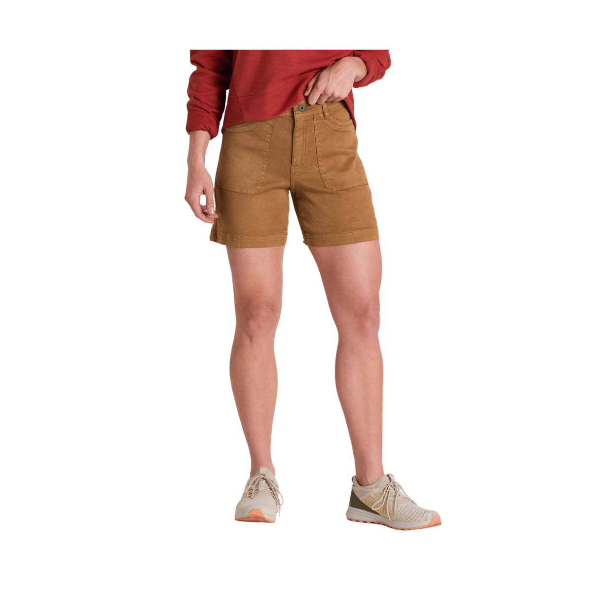 KUHL WOMEN'S SEABOARD SHORT 6" - SAWDUST - FRONT VIEW