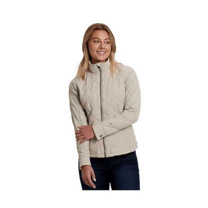 KUHL WOMEN'S STUNNR INSULATED JACKET - SILVERSTONE - FRONT VIEW