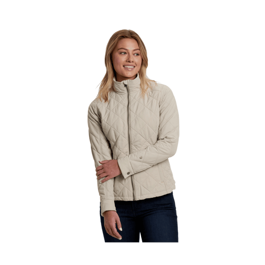 KUHL WOMEN'S STUNNR INSULATED JACKET - SILVERSTONE - FRONT VIEW