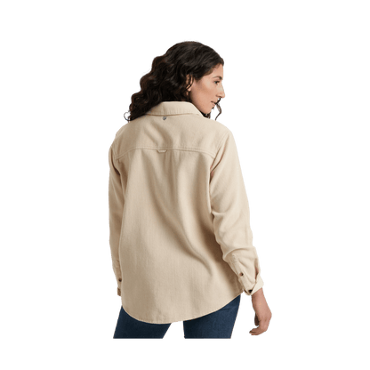 KUHL WOMEN'S TALLULA CORD SHIRT - SEA SALT - BACK VIEW