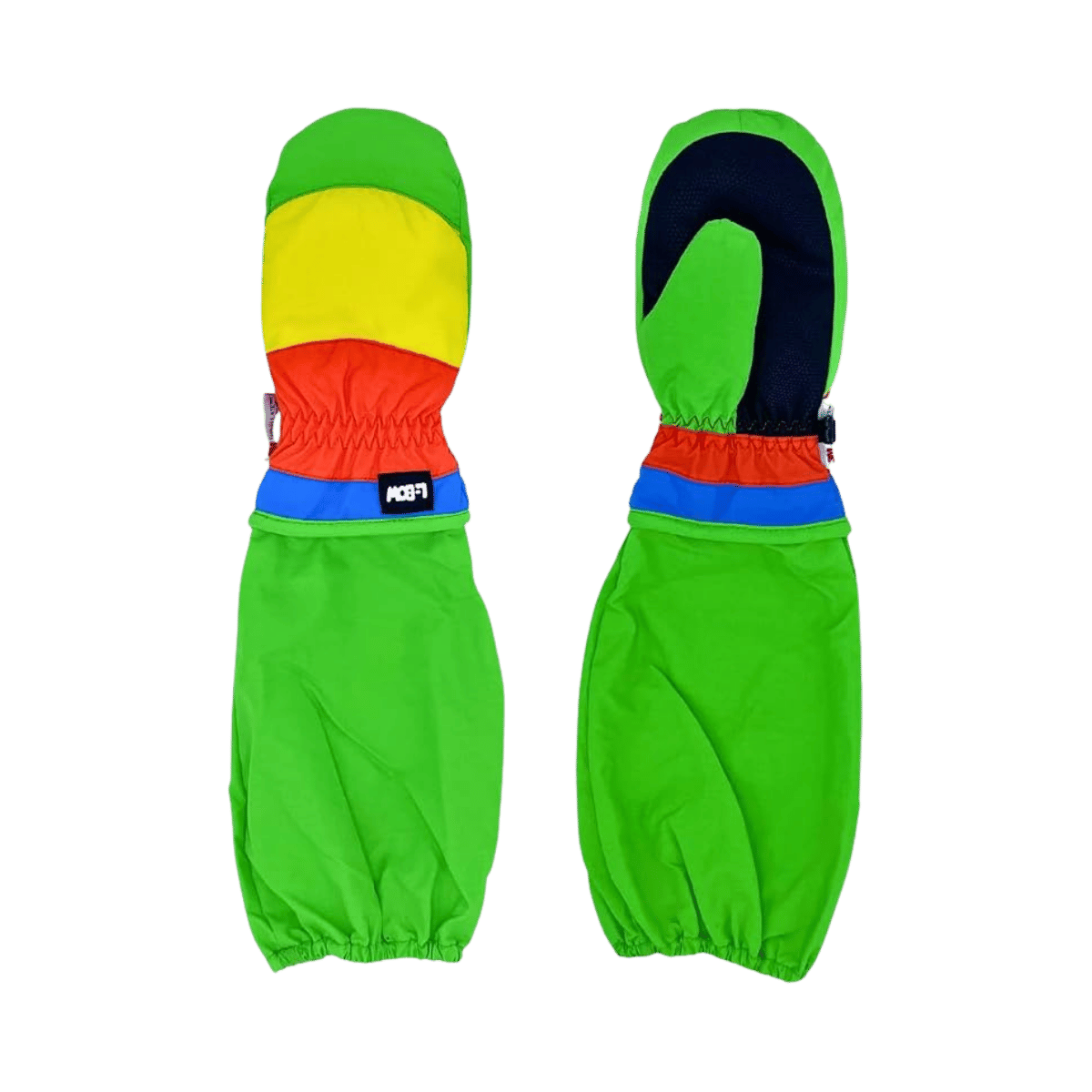 L BOW NEON LIGHTS MITTEN  GREEN
