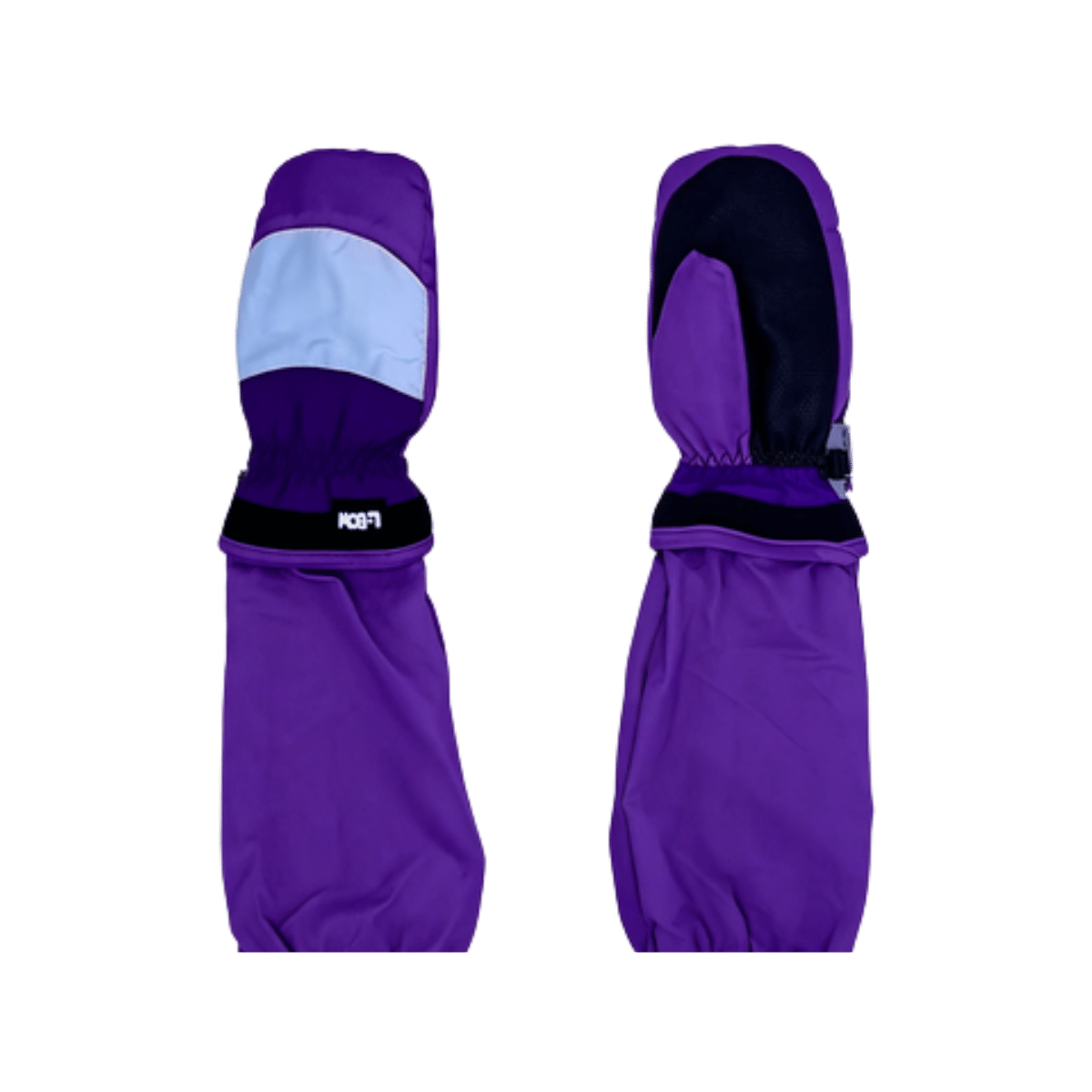 L-BOW NEON LIGHTS MITTEN PURPLE