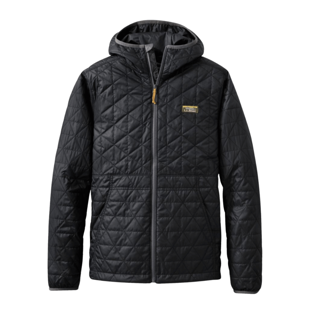 L.L BEAN KATAHDIN INSULATED HOODIE - BLACK - FRONT VIEW