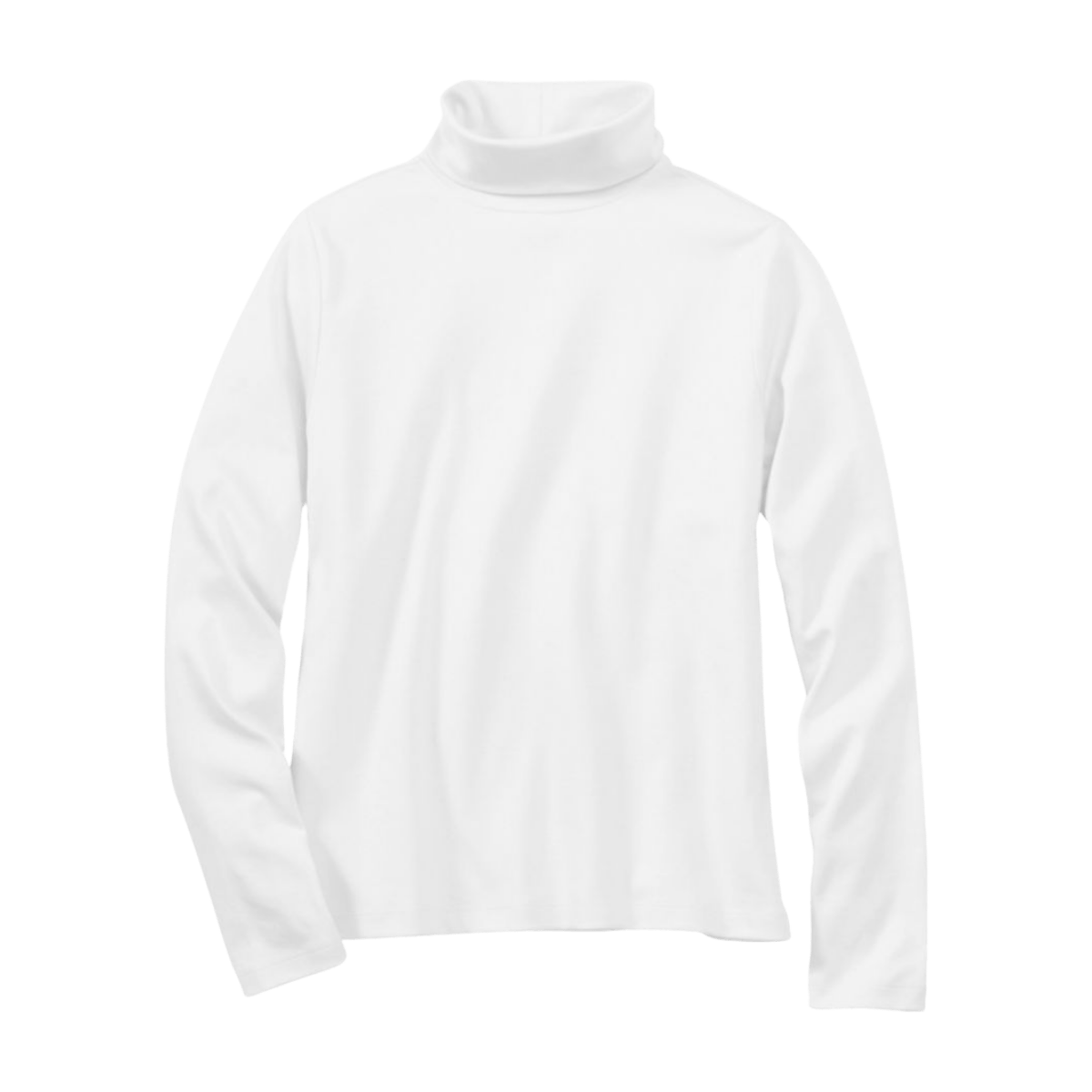 L.L.BEAN WOMEN'S PIMA TURTLENECK - WHITE