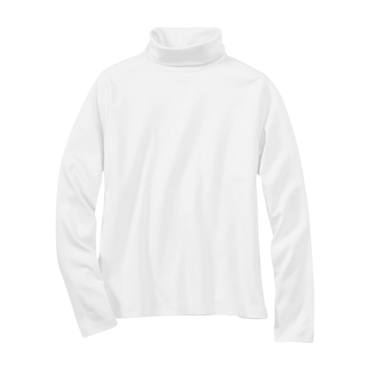 L.L.BEAN WOMEN'S PIMA TURTLENECK - WHITE