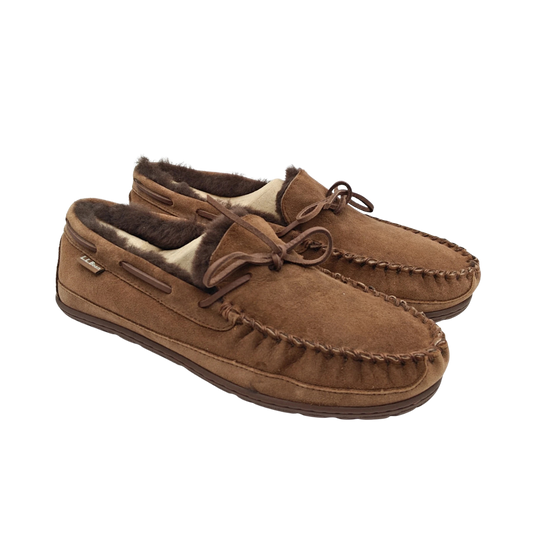 L.L.BEAN WICKED GOOD SLIPPER MOC II REG BROWN
