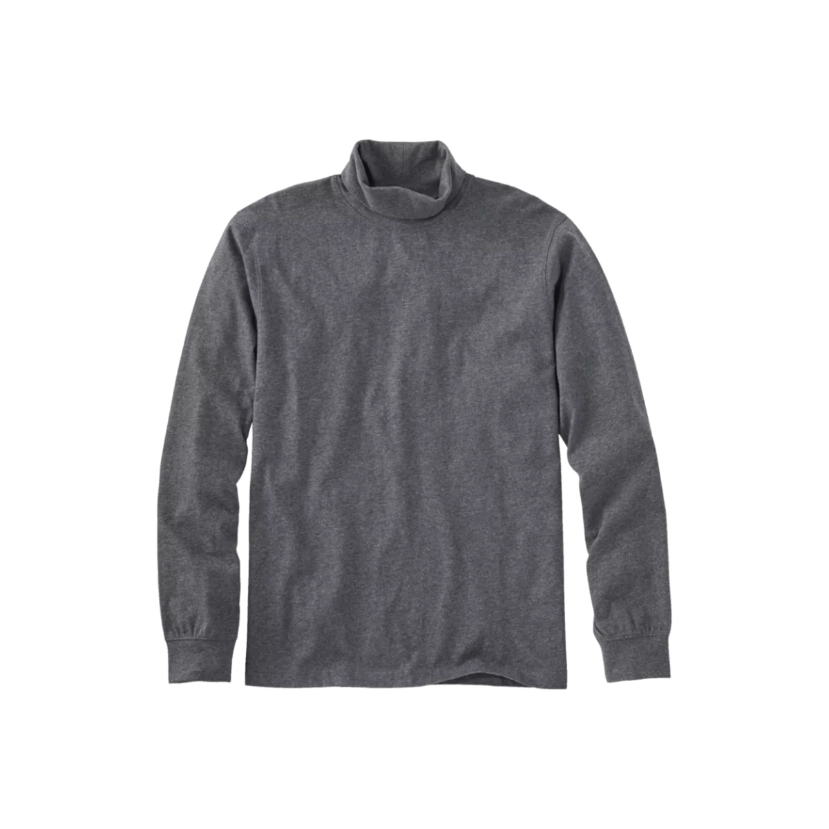 L.L.BEAN CAREFREE UNSHRNKBLE TURTLENECK CHARCOAL HEATHER