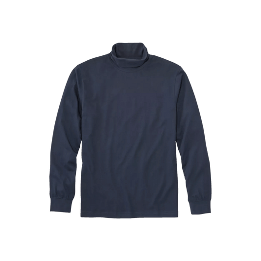 L.L.BEAN CAREFREE UNSHRNKBLE TURTLENECK NAVY BLUE