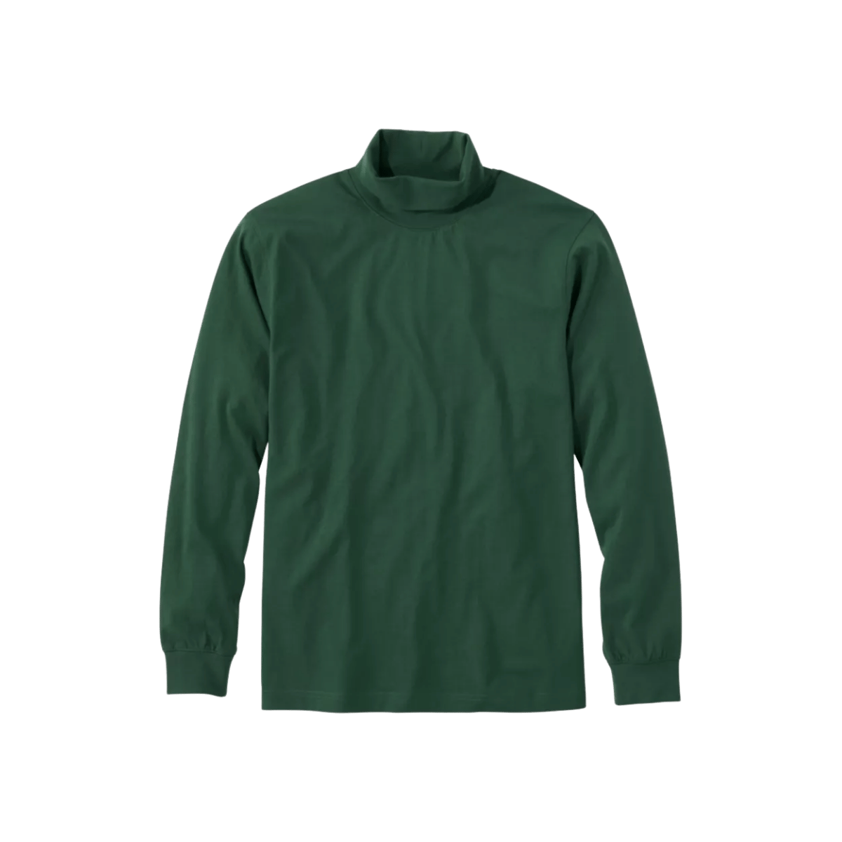 L.L.BEAN CAREFREE UNSHRNKBLE TURTLENECK PINE GREEN
