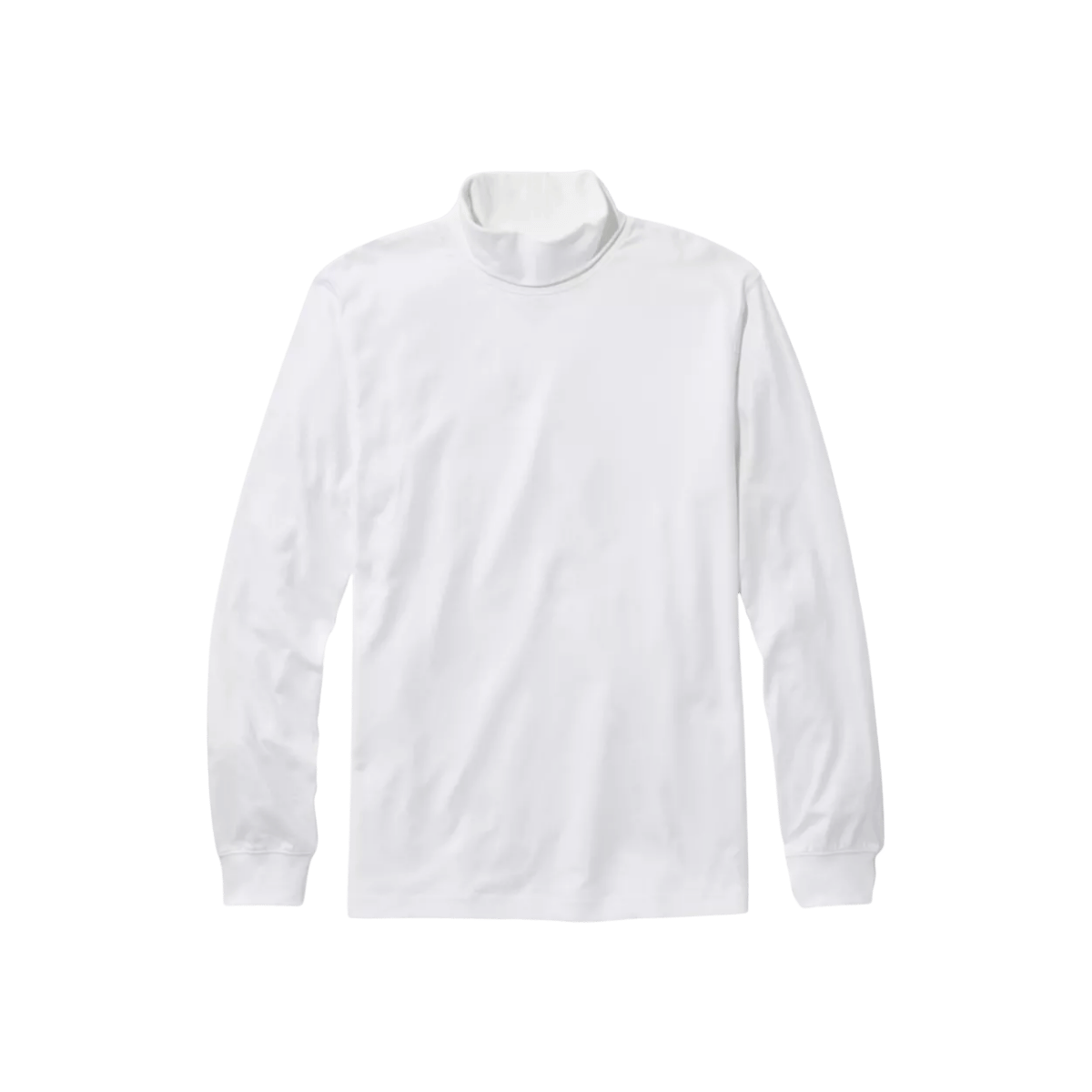 L.L.BEAN CAREFREE UNSHRNKBLE TURTLENECK WHITE