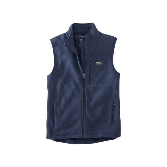 L.L.BEAN SWEATER FLEECE VEST BRIGHT NAVY