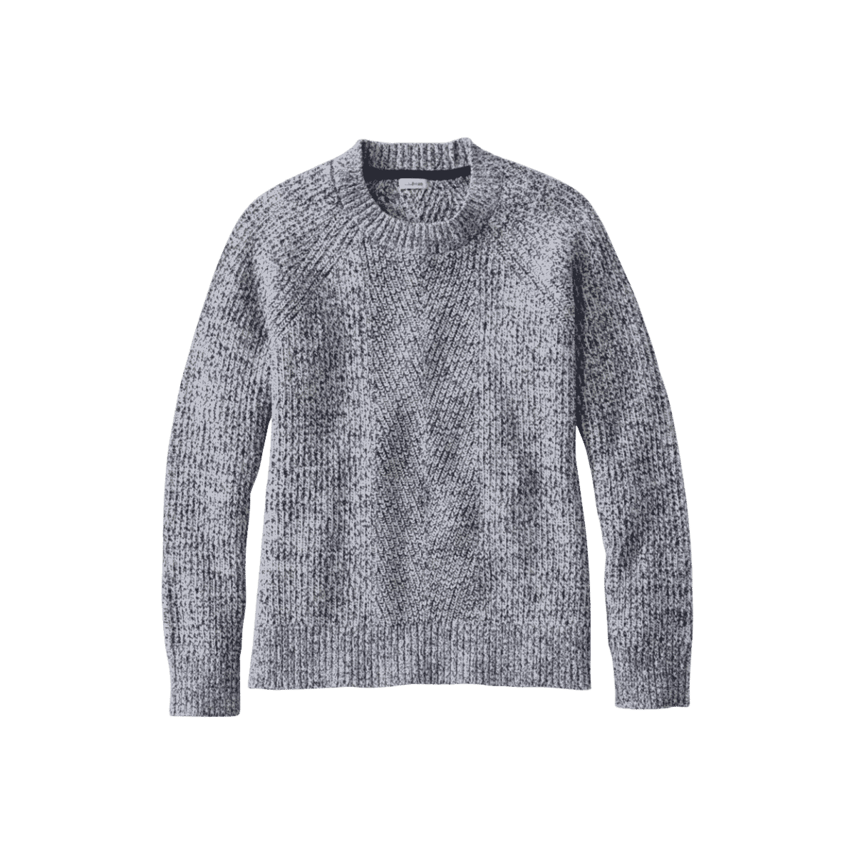 L.L.BEAN W MARINER CREWNECK SWEATER SALT NAVY MARL