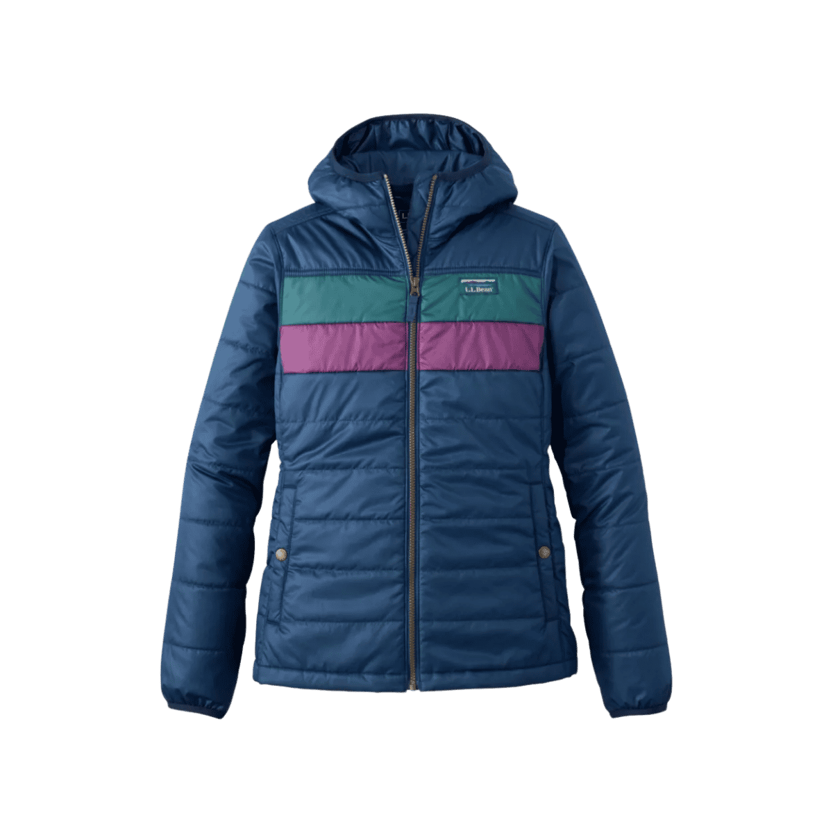L.L.BEAN W MTN CLASSIC PUFFER JKT BLUE SHADE TEAL