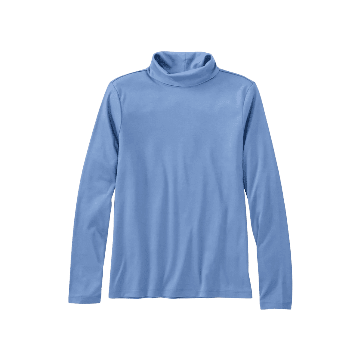 L.L.BEAN W PIMA TURTLENECK REG DEEP LAKE