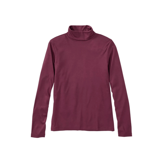 L.L.BEAN W PIMA TURTLENECK REG FIG