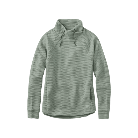 L.L.BEAN W RIDGEKNIT CROSSNECK PULLOVER FADED SAGE