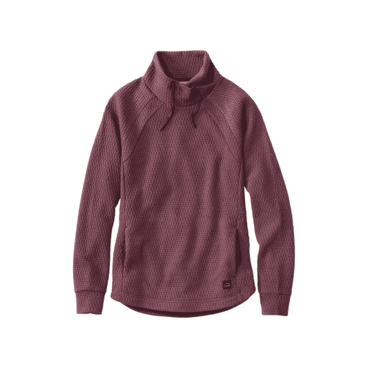 L.L.BEAN W RIDGEKNIT CROSSNECK PULLOVER FIG