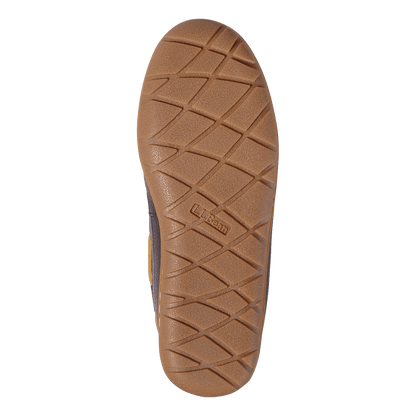 L.L. BEAN WICKED GOOD SLIPPER MOCCASINS II LEATHER- DEEP BROWN BOTTOM