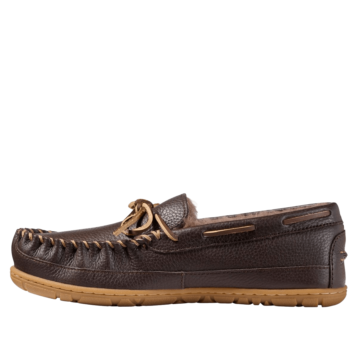 L.L. BEAN WICKED GOOD SLIPPER MOCCASINS II LEATHER- DEEP BROWN INSIDE