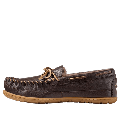 L.L. BEAN WICKED GOOD SLIPPER MOCCASINS II LEATHER- DEEP BROWN INSIDE