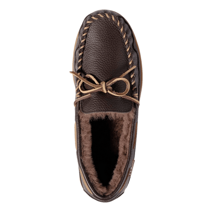 L.L. BEAN WICKED GOOD SLIPPER MOCCASINS II LEATHER- DEEP BROWN TOP