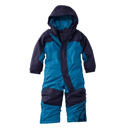 L.L.BEAN TODDLER AND INFANT COLD BUSTER SNOWSUIT – BLUE/TEAL SHAD - FRONT VIEW